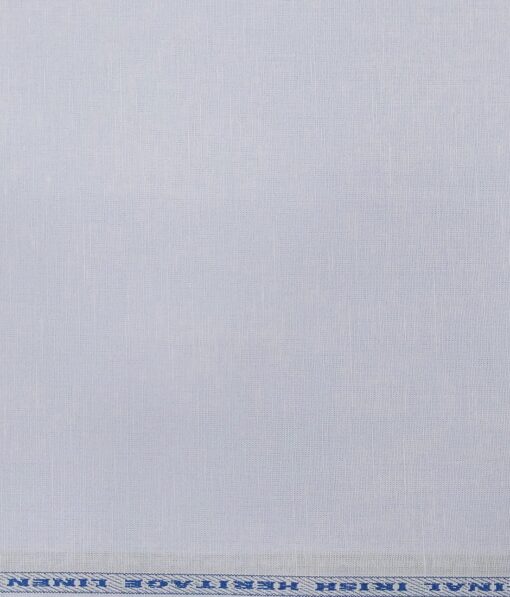 Burgoyne Men's 50% Cotton 50% Linen Solids Shirting Fabric (Light Sky Blue)