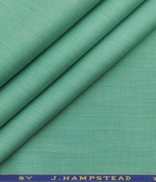 J.Hampstead Italy Men's 100% Giza Cotton Fil-a-Fil Unstitched Shirt Fabric (Fern Green