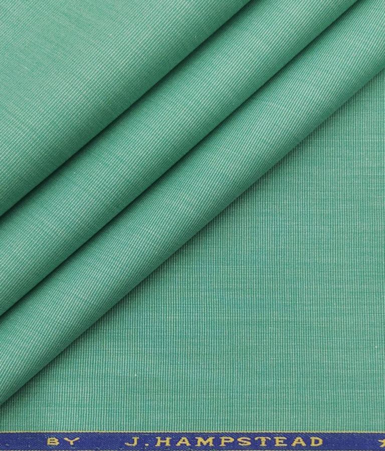 J.Hampstead Italy Men's 100% Giza Cotton Fil-a-Fil Unstitched Shirt Fabric (Fern Green