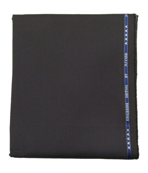 Arvind Men's 100% Premium Cotton Unstitched Strucutred Trouser Fabric (Grey