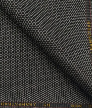 J.Hampstead by Siyaram's Men's Terry Rayon Black Structured Unstitched Stretchable Blazer Fabric (Grey
