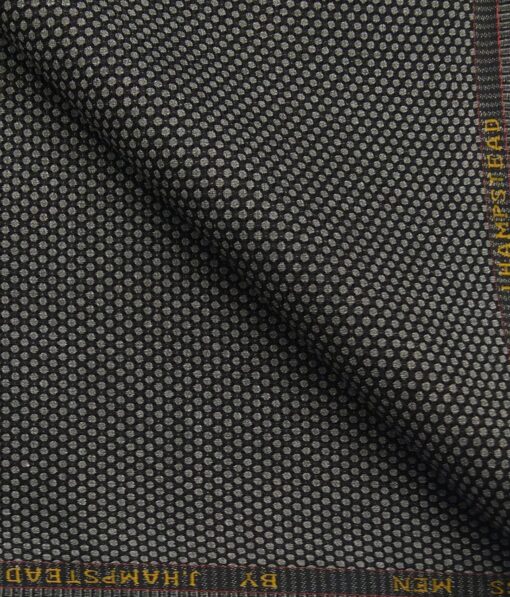 J.Hampstead by Siyaram's Men's Terry Rayon Black Structured Unstitched Stretchable Blazer Fabric (Grey