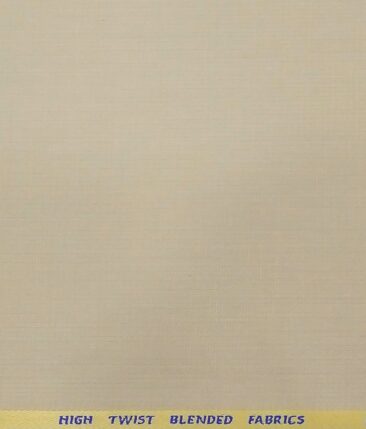 J.Hampstead by Siyaram's Men's Polyester Viscose Self Structured Unstitched Suiting Fabric (Cream