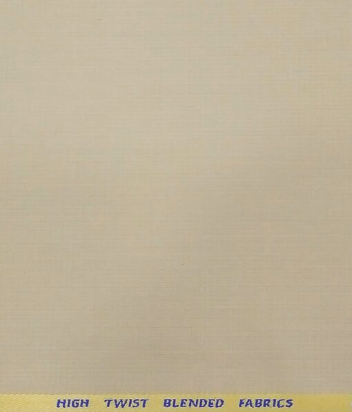 J.Hampstead by Siyaram's Men's Polyester Viscose Self Structured Unstitched Suiting Fabric (Cream