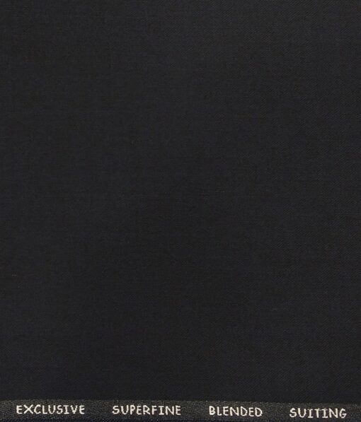 J.Hampstead by Siyaram's Men's Terry Rayon  Self Design Shiny Unstitched Suiting Fabric (Dark Blue