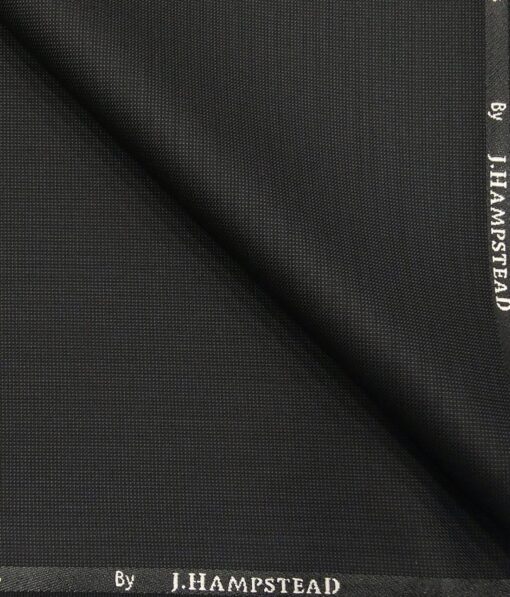 J.Hampstead by Siyaram's Men's Polyester Viscose Dotted Structured Unstitched Suiting Fabric (Dark Grey)