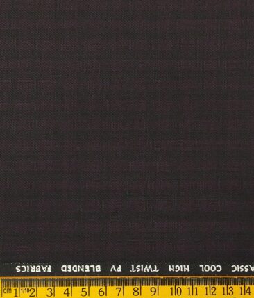 J.Hampstead by Siyaram's Men's Polyester Viscose Self Checks Unstitched Suiting Fabric (Dark Purple
