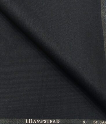 J.Hampstead by Siyaram's Men's Terry Rayon  Self Design Shiny Unstitched Suiting Fabric (Dark Royal Blue