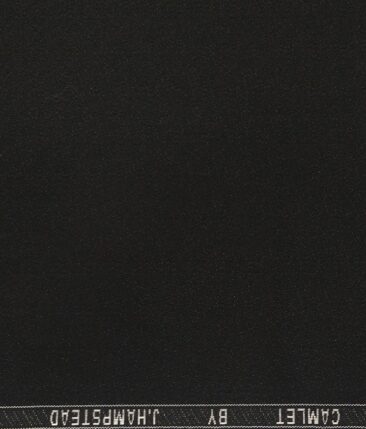 J.Hampstead by Siyaram's Men's Terry Rayon Shiny Structured Unstitched Suiting Fabric (Black