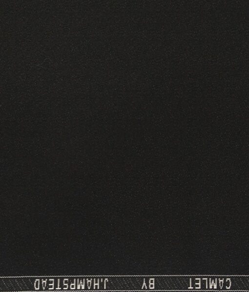 J.Hampstead by Siyaram's Men's Terry Rayon Shiny Structured Unstitched Suiting Fabric (Black