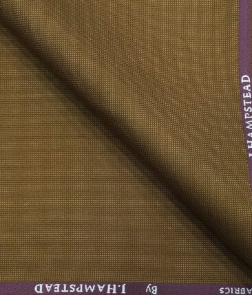 J.Hampstead Men's Peanut Brown Poly Viscose Trouser Fabric With Raymond Men's Light Brown Cotton Printed Shirt Fabric (Unstitched Combo)