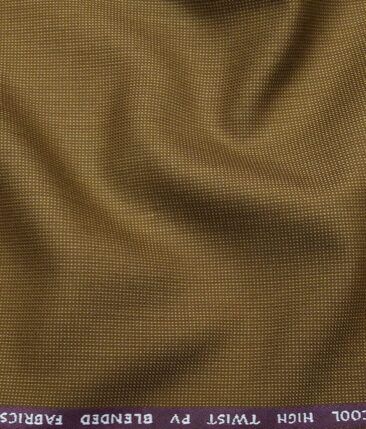 J.Hampstead Men's Peanut Brown Poly Viscose Trouser Fabric With Raymond Men's Light Brown Cotton Printed Shirt Fabric (Unstitched Combo)