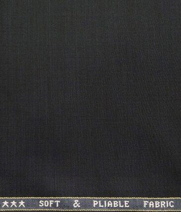 Raymond Men's Dark Blue Self Design Poly Viscose Shiny Trouser Fabric With Exquisite Whilte Khadi Look Dobby Poly Cotton Shirt Fabric (Unstitched Combo)