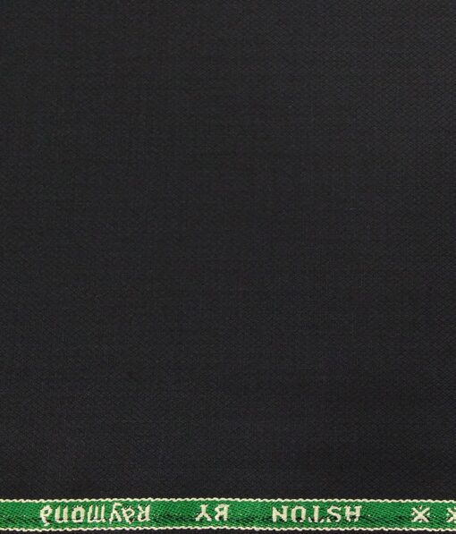 Raymond Men's Black Structured Poly Viscose Trouser Fabric With Exquisite White Checks Poly Cotton Shirt Fabric (Unstitched Combo)