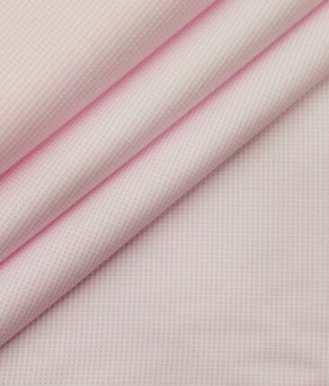 Raymond Men's Black Structured Poly Viscose Trouser Fabric With Exquisite Pink Structured Poly Cotton Shirt Fabric (Unstitched Combo)