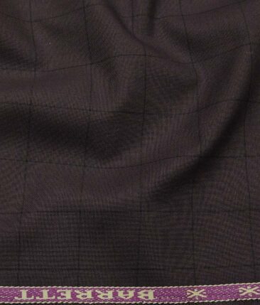 Raymond Men's Dark Purple Checks Poly Viscose Trouser Fabric With Arvind White Checks Cotton Shirt Fabric (Unstitched Combo)
