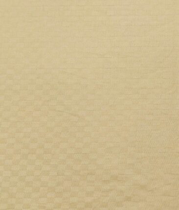 Raymond Men's Dark Brown Self Checks Poly Viscose Trouser Fabric With Exquisite Beige Self Checks Cotton Shirt Fabric (Unstitched Combo)