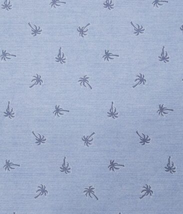 Raymond Men's Dark Blue Self Checks Poly Viscose Trouser Fabric With Exquisite Sky Blue Printed Cotton Shirt Fabric (Unstitched Combo)