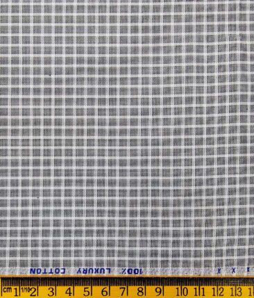 Raymond Men's Black Twill Solid Poly Viscose Trouser Fabric With Monza Grey Checks Cotton Shirt Fabric (Unstitched Combo)