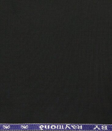 Raymond Men's Black Twill Solid Poly Viscose Trouser Fabric With Monza Grey Checks Cotton Shirt Fabric (Unstitched Combo)