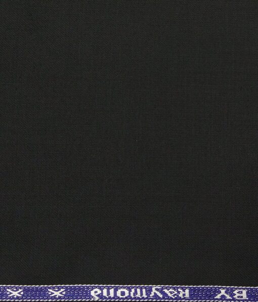 Raymond Men's Black Twill Solid Poly Viscose Trouser Fabric With Monza Grey Checks Cotton Shirt Fabric (Unstitched Combo)