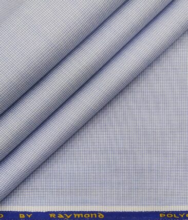 Raymond Men's Blackish Blue Structured Poly Viscose Trouser Fabric With Blue Structured Poly Cotton Shirt Fabric (Unstitched Combo)