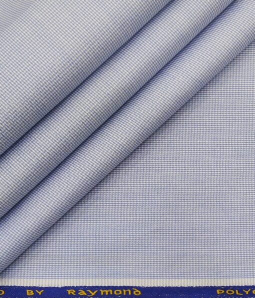 Raymond Men's Blackish Blue Structured Poly Viscose Trouser Fabric With Blue Structured Poly Cotton Shirt Fabric (Unstitched Combo)