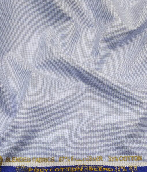 Raymond Men's Blackish Blue Structured Poly Viscose Trouser Fabric With Blue Structured Poly Cotton Shirt Fabric (Unstitched Combo)