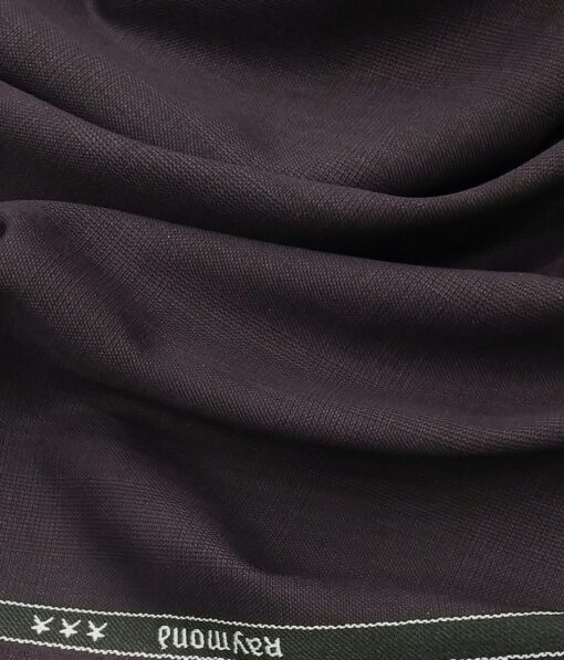 Raymond Men's Dark Purple Self Checks Poly Viscose Trouser Fabric With Cream Checks Cotton Shirt Fabric (Unstitched Combo)