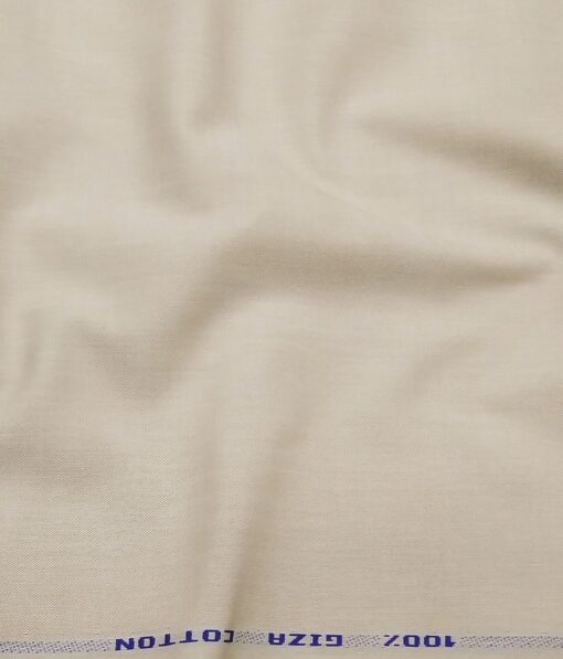 Raymond Men's Dark Brown Self Striped Poly Viscose Trouser Fabric With Tessitura Monti Beige Pin-Point Oxford Cotton Shirt Fabric (Unstitched Combo)