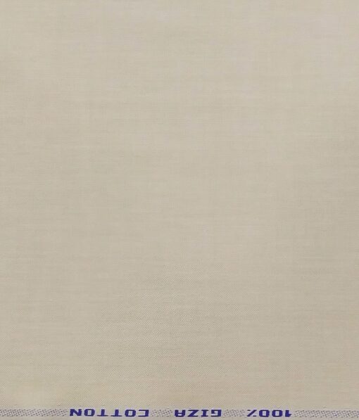 Raymond Men's Dark Brown Self Striped Poly Viscose Trouser Fabric With Tessitura Monti Beige Pin-Point Oxford Cotton Shirt Fabric (Unstitched Combo)