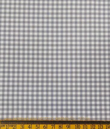 Raymond Men's Blueish Black Self Striped Poly Viscose Trouser Fabric With Nemesis Grey Checks Giza Cotton Shirt Fabric (Unstitched Combo)