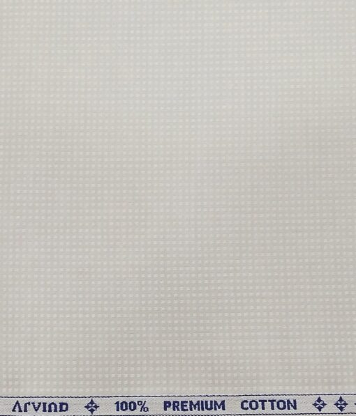 Raymond Men's Dark Grey Broad Checks Poly Viscose Trouser Fabric With Arvind Light Grey Dobby Cotton Shirt Fabric (Unstitched Combo)
