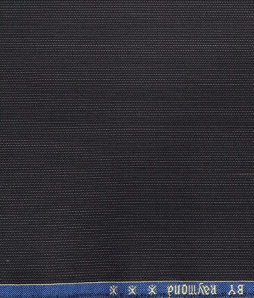 Raymond Men's Dark Blue Structured Poly Viscose Trouser Fabric With Soktas White Checks Giza Cotton Shirt Fabric (Unstitched Combo)