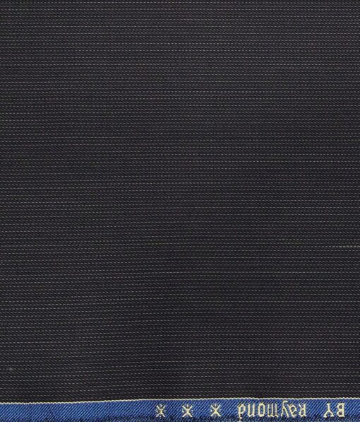 Raymond Men's Dark Blue Structured Poly Viscose Trouser Fabric With Soktas White Checks Giza Cotton Shirt Fabric (Unstitched Combo)