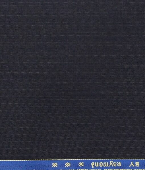 Raymond Men's Dark Blueish Purple Self Striped Poly Viscose Trouser Fabric With White & Purple Print Cotton Shirt Fabric (Unstitched Combo)