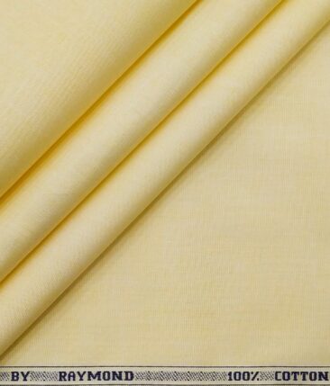 Raymond Men's 100% Premium Cotton Fil-a-Fil Unstitched Shirt Fabric (Blonde Yellow