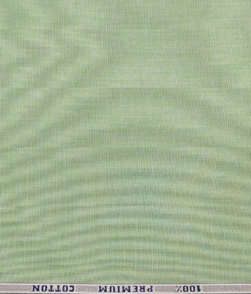 Raymond Men's 100% Premium Cotton Fil-a-Fil Unstitched Shirt Fabric (Fern Green)