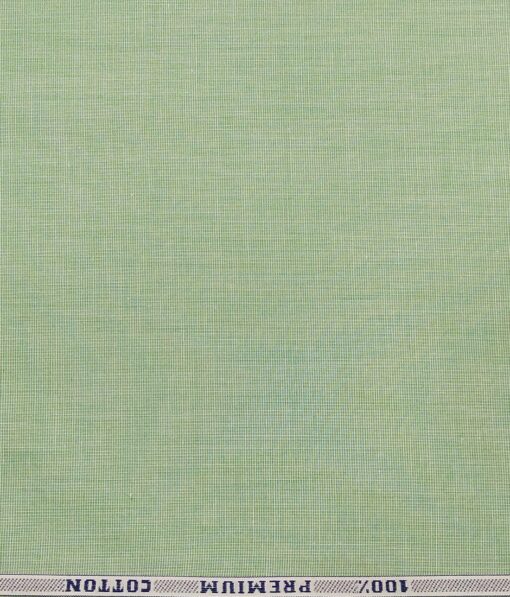 Raymond Men's 100% Premium Cotton Fil-a-Fil Unstitched Shirt Fabric (Fern Green)