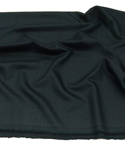 Augustus Men's Self Design Terry Rayon Party Wear Shiny Unstitched Suiting Fabric (Pine Green)