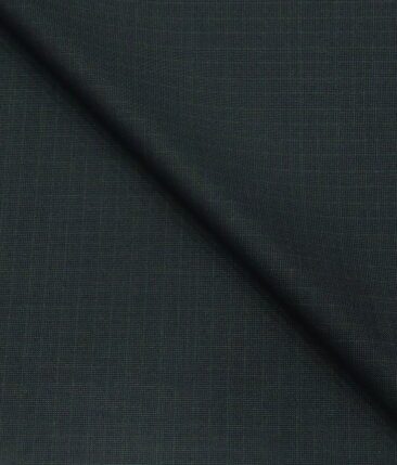 Augustus Men's Self Design Terry Rayon Party Wear Shiny Unstitched Suiting Fabric (Pine Green)