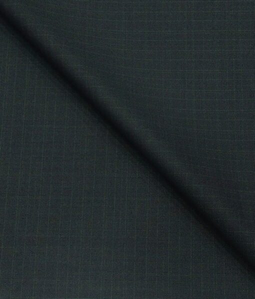Augustus Men's Self Design Terry Rayon Party Wear Shiny Unstitched Suiting Fabric (Pine Green)