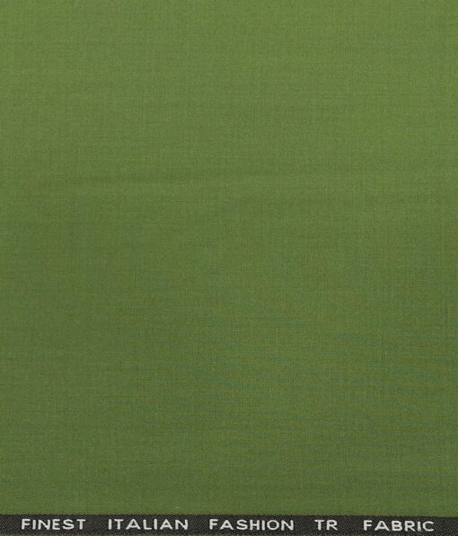 Donear Men's Solids Terry Rayon Unstitched Suiting Fabric (Light Green)