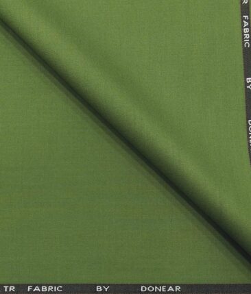 Donear Men's Solids Terry Rayon Unstitched Suiting Fabric (Light Green)