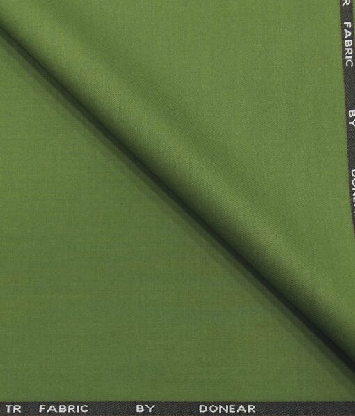 Donear Men's Solids Terry Rayon Unstitched Suiting Fabric (Light Green)