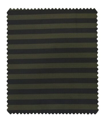 Donear Men's Striped Terry Rayon Unstitched Suiting Fabric (Green)