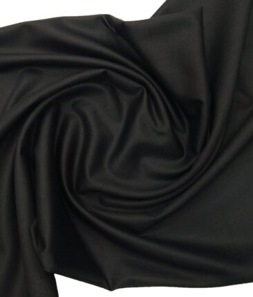Marcellino Men's Terry Rayon Broad Self Checks Unstitched Suiting Fabric (Black)