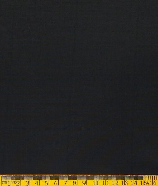 Marcellino Men's Terry Rayon Broad Self Checks Unstitched Suiting Fabric (Black)