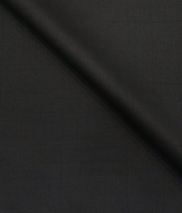 Marcellino Men's Terry Rayon Broad Self Checks Unstitched Suiting Fabric (Black)