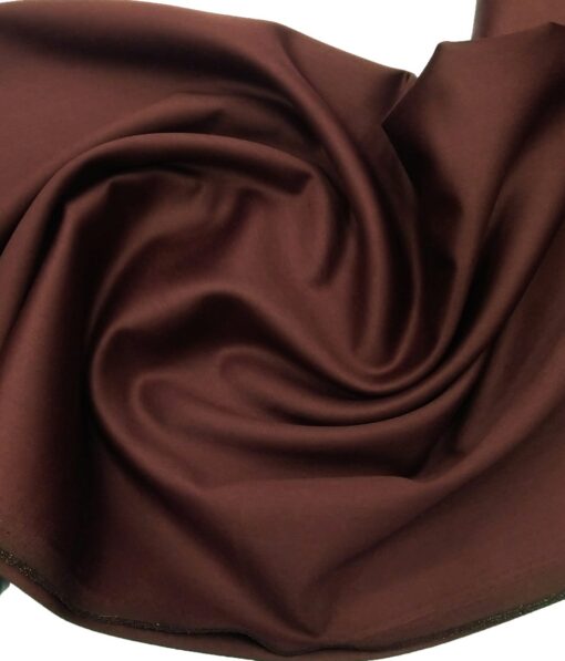 Marcellino Men's Terry Rayon Solids Satin Unstitched Suiting Fabric (Maroon Red)